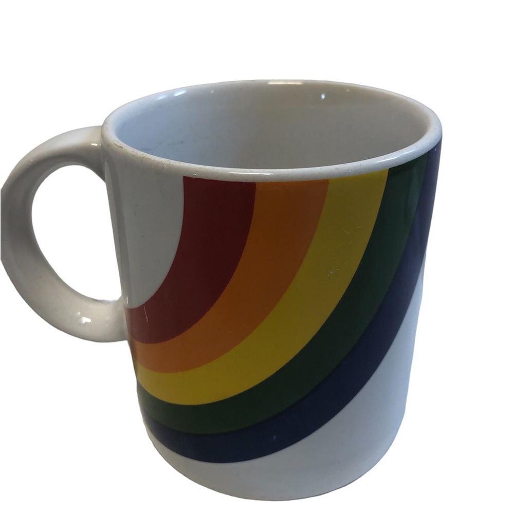 Vintage 1984 F.T.D.A. Rainbow Coffee Mug Made in Korea Pride LGBTQ